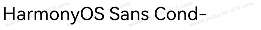 HarmonyOS Sans Cond字体转换
